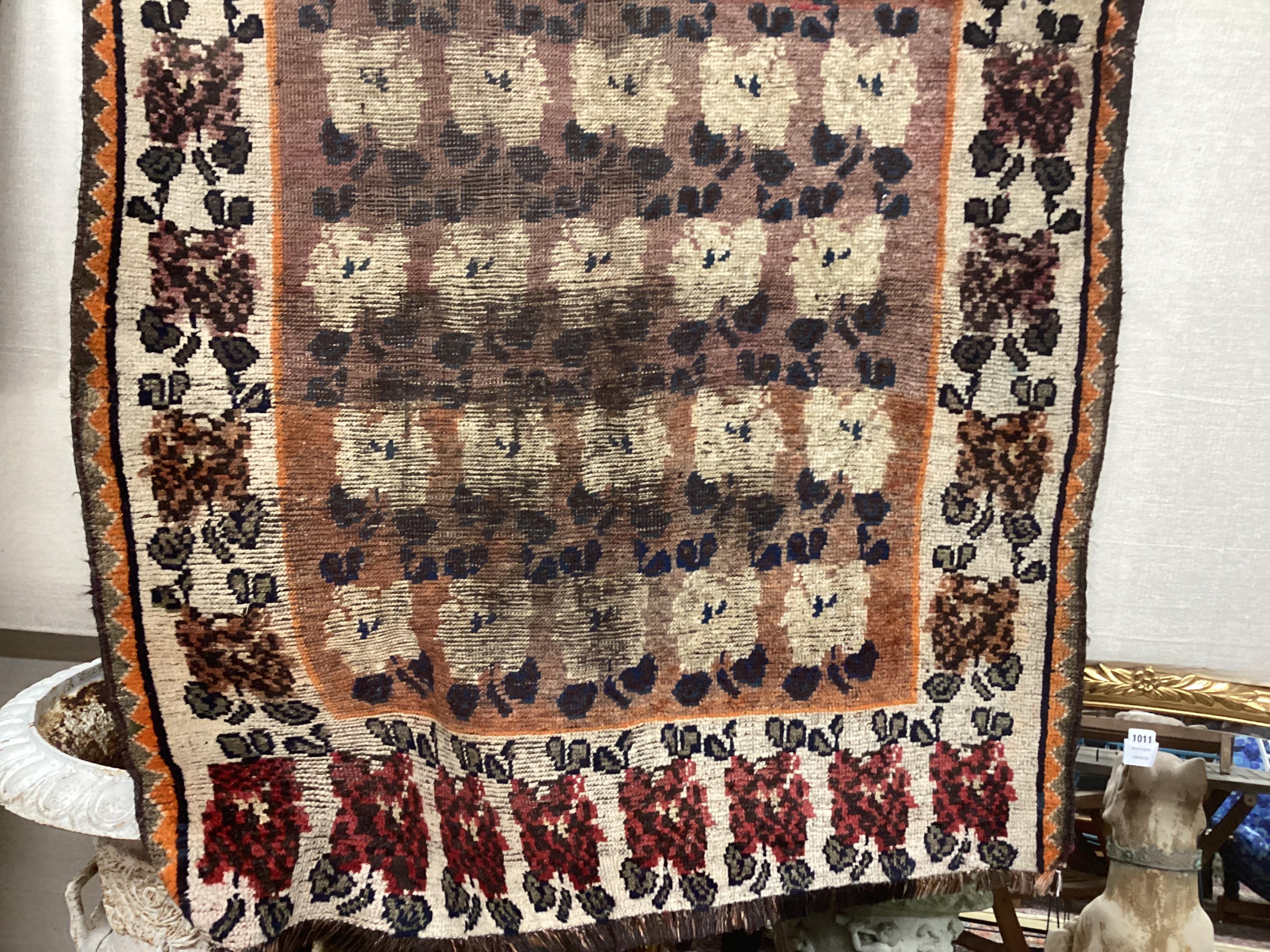 A South West Persian Gabbeh floral rug, 180cm x 118cm